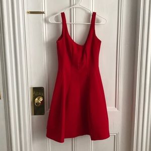 Betsy & Adam Red Cocktail Dress